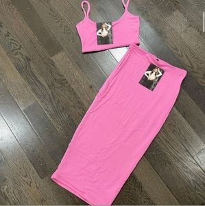 Naked wardrobe set in pink size small